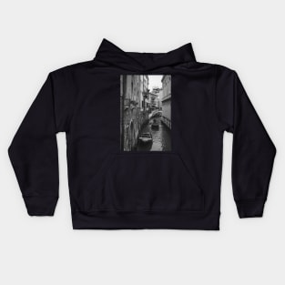 Boat in the canal Kids Hoodie